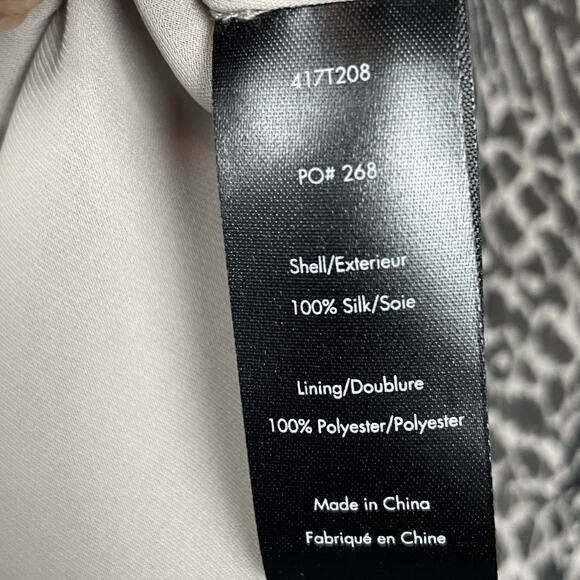 Elizabeth and James‎ Trapeze Top XS Black Gray Animal Print Silk Sleeveless Zip - Picture 4 of 5